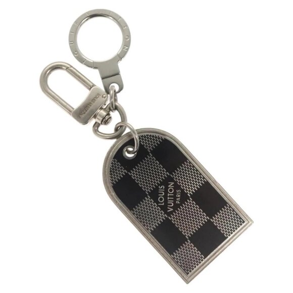 LOUIS VUITTON Damier Porte Cles Porto Address Key Ring metal - Picture 1 of 4